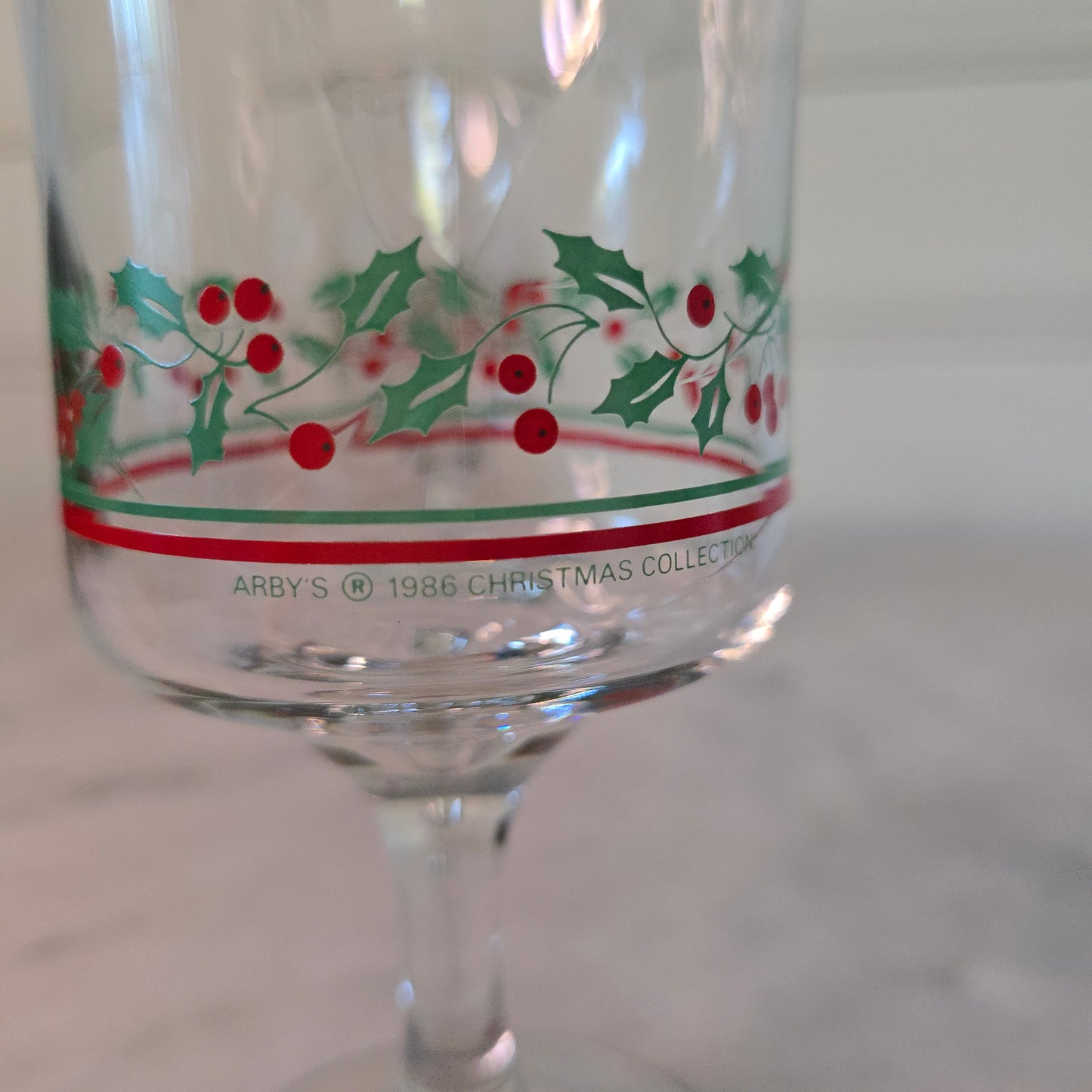 Set of 2 - Vintage Holiday Goblets