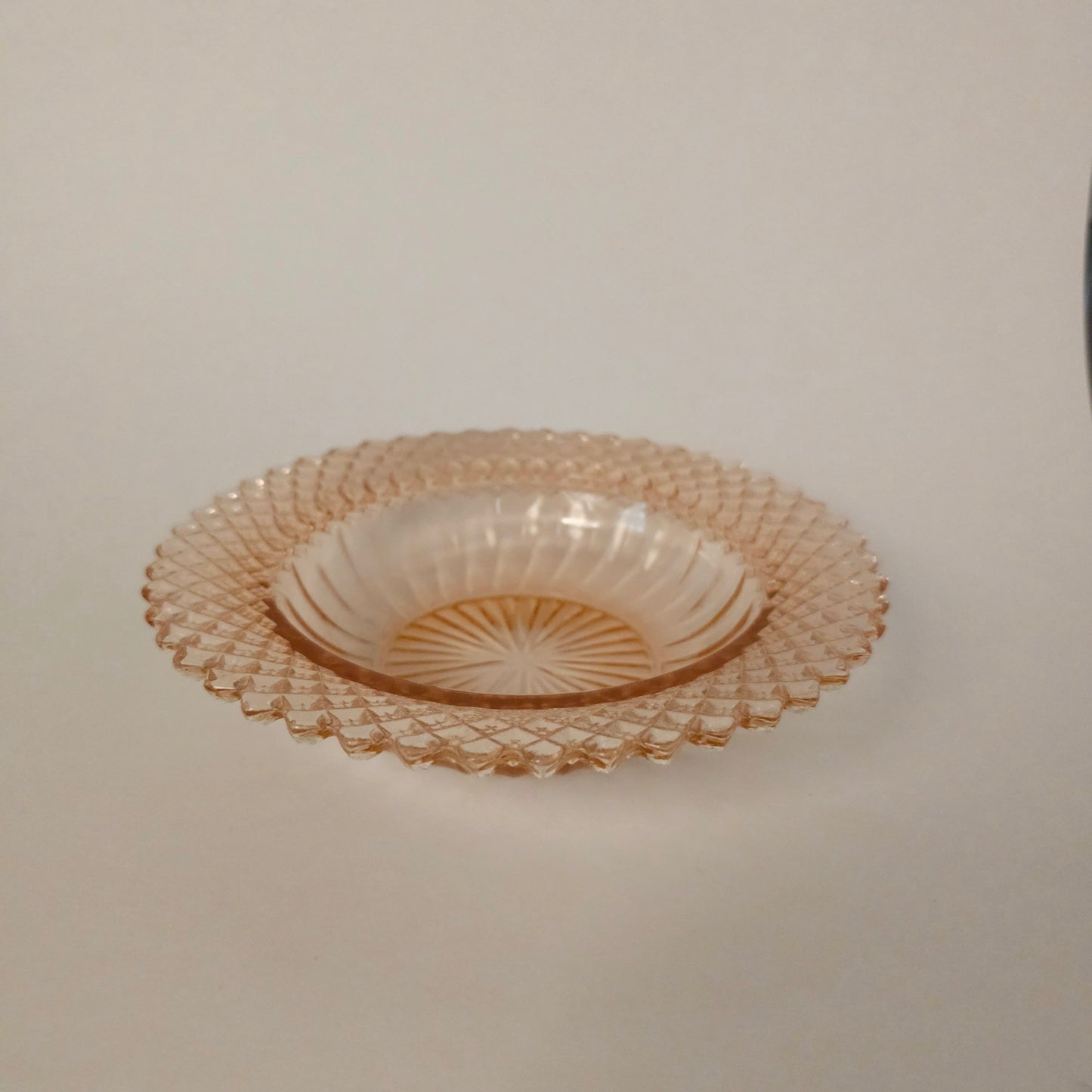 Vintage Pink Miss America Glass Bowl