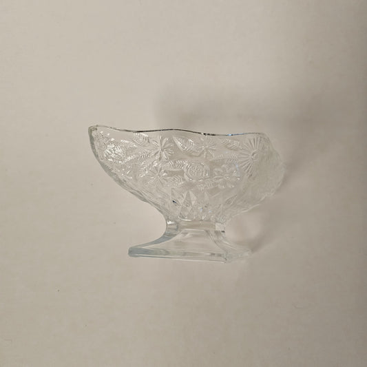 Vintage Indiana Glass Pineapple & Floral Footed Sherbet Dish