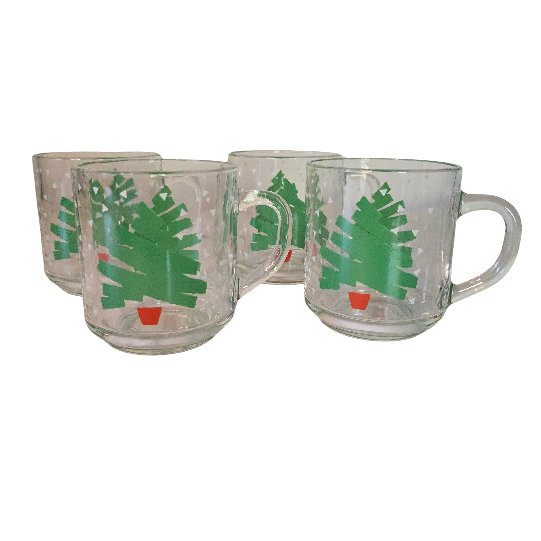 Set of 4 - Vintage Holiday Mugs