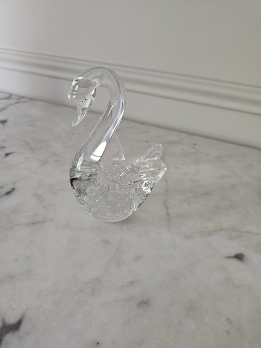 Vintage Glass Swan