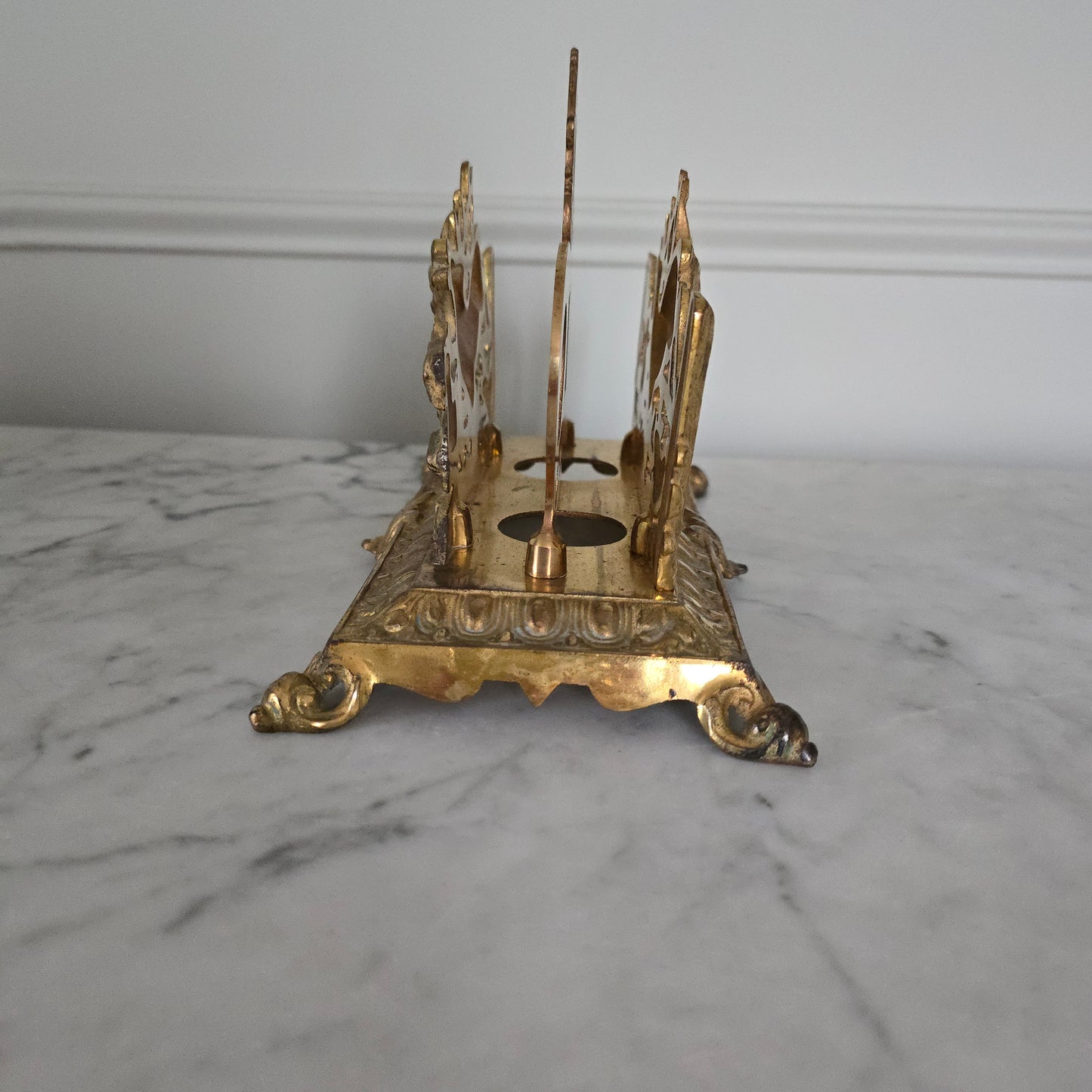 Vintage Brass Bradley & Hubbard Brass Napkin/Mail Holder